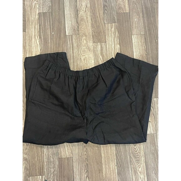 Women’s Silk trousers stretch pants Ann May Black lined - Picture 1 of 6